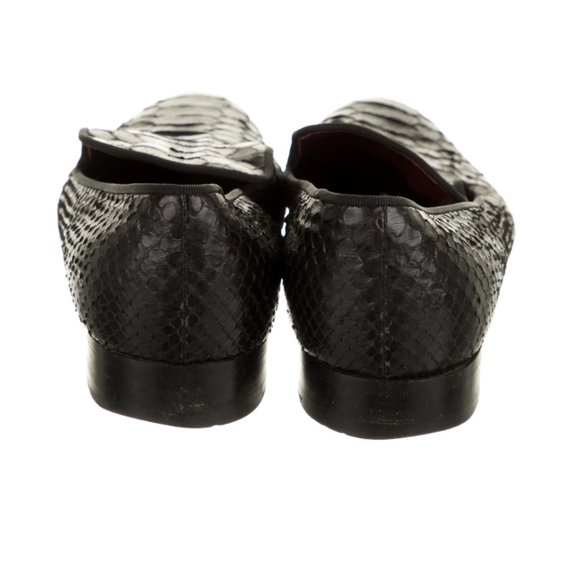 CELINE-Python Round-Toe Loafers 37.5 - Picture 4 of 8